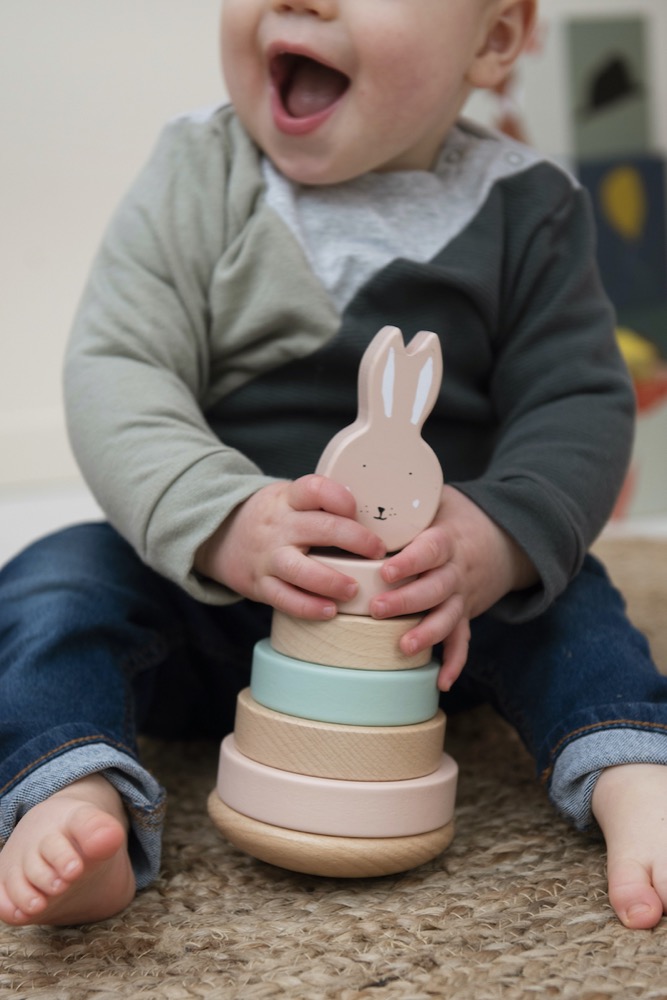 Wooden stacking toy - Mrs. Rabbit